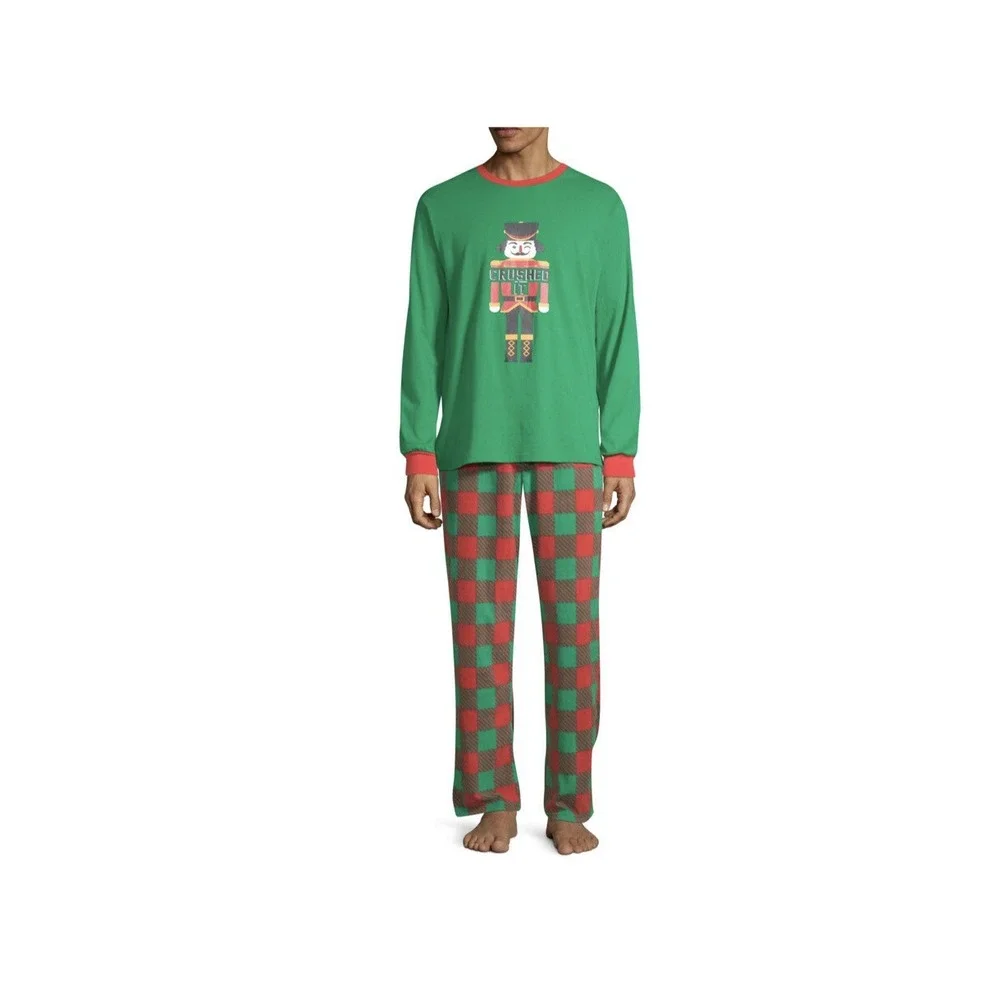 Mens Sleepy Nites Size‎ Large Crushed It Nut Cracker Pajama Set Msrp $42